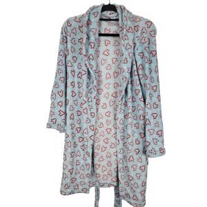 NYC Underground Super Soft Robe OS‎ Womens Long Sleeve Green Blue Candy Cane